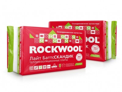 Утеплитель Rockwool (Роквул) Лайт Баттс Скандик (0,288м3) 6 плит х 100х800х600мм
